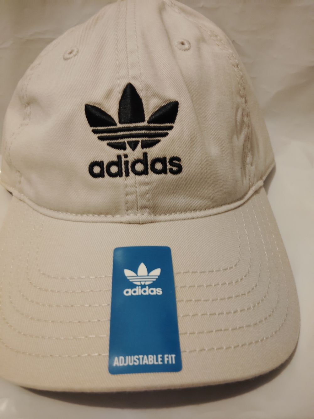 adidas Kids White Trefoil Baseball Cap - Adjustable Fit